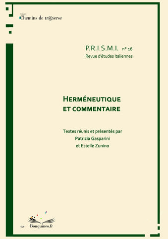 PRISMI n°16: Hermeneutics and commentary